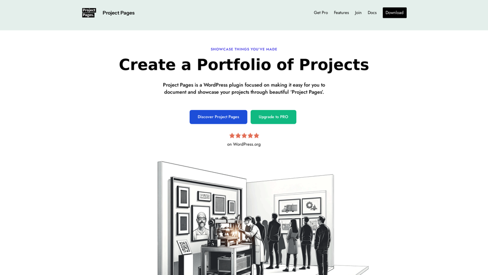 Project Pages for WordPress | Showcase the things you make!