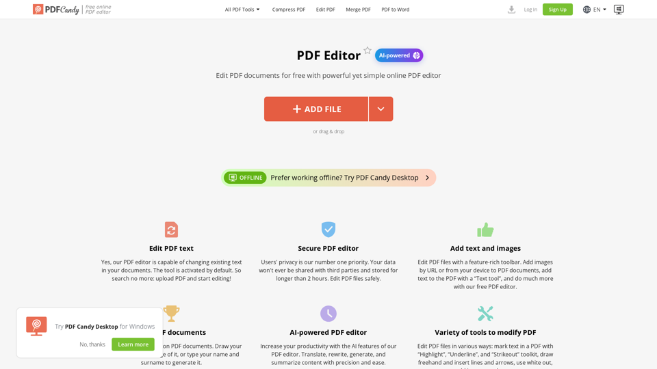 PDF Editor – Edit Your PDF Online for Free