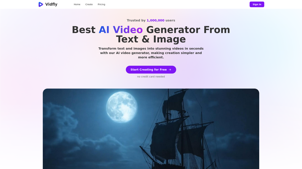 Vidfly - AI-Powered Video Creation in Seconds