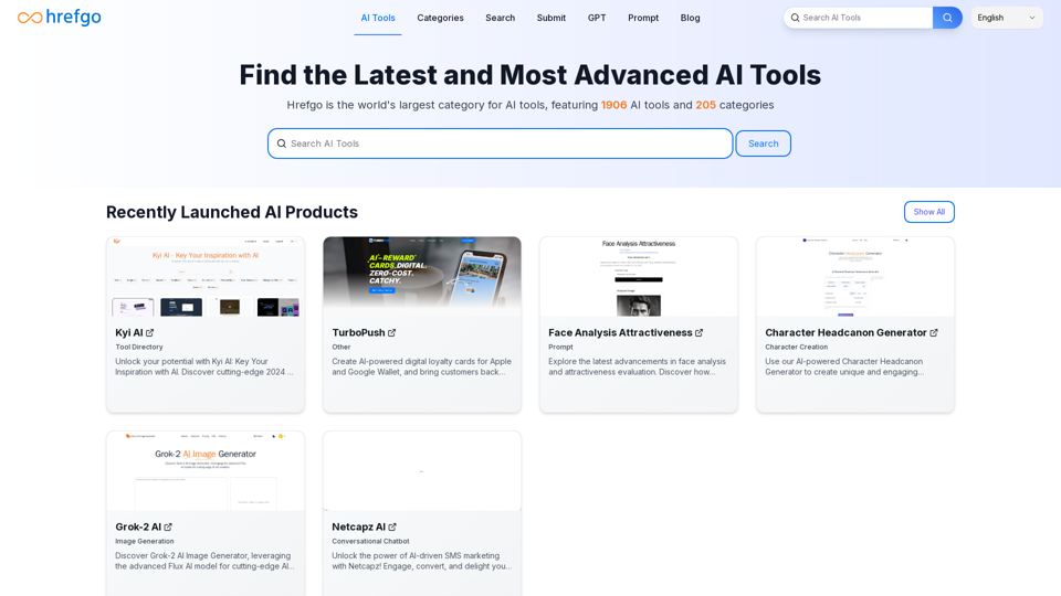 Find the Latest and Most Advanced AI Tools - Hrefgo