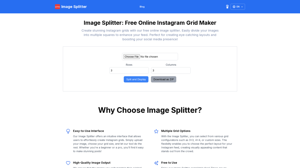 Image Splitter: Free Online Instagram Grid Maker