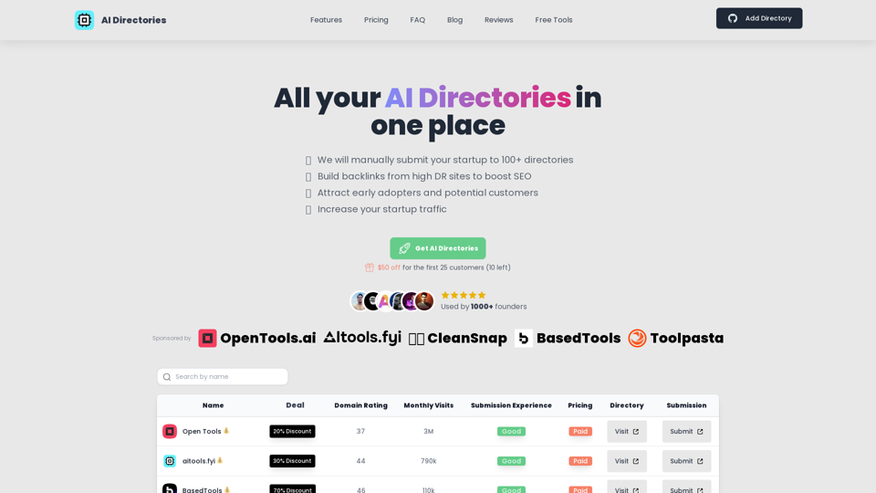 All your AI Directories in one place | AI Directories