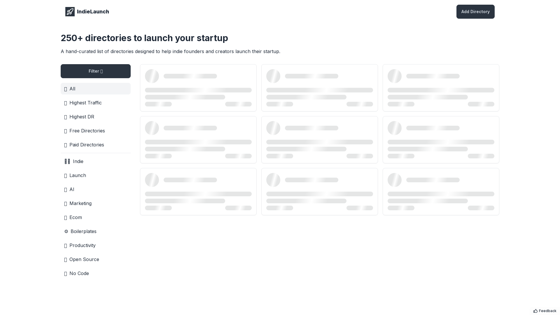 250+ directories to launch your startup