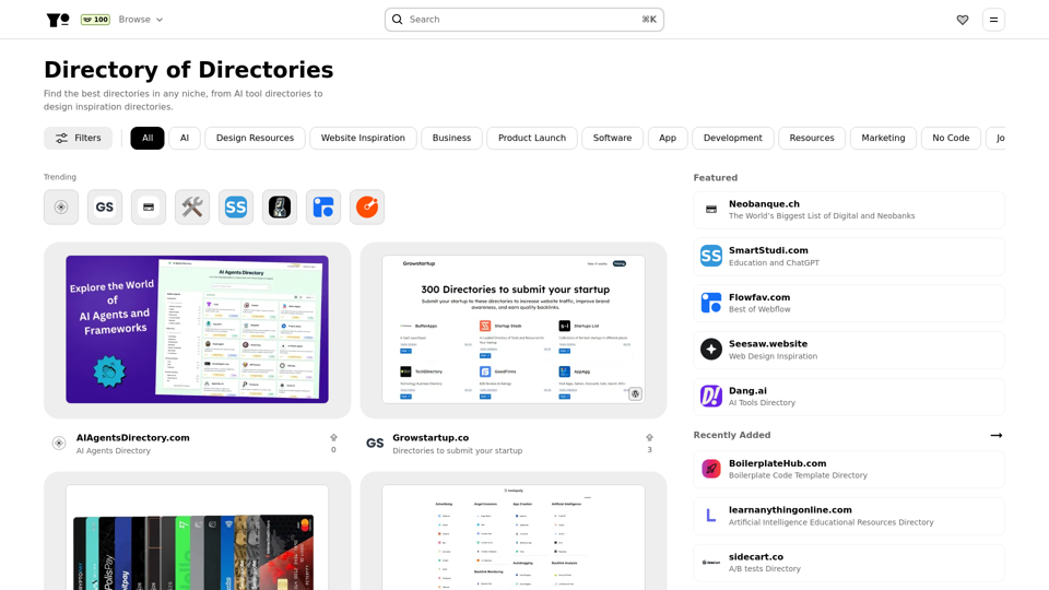 Directory of Directories - Yo.directory