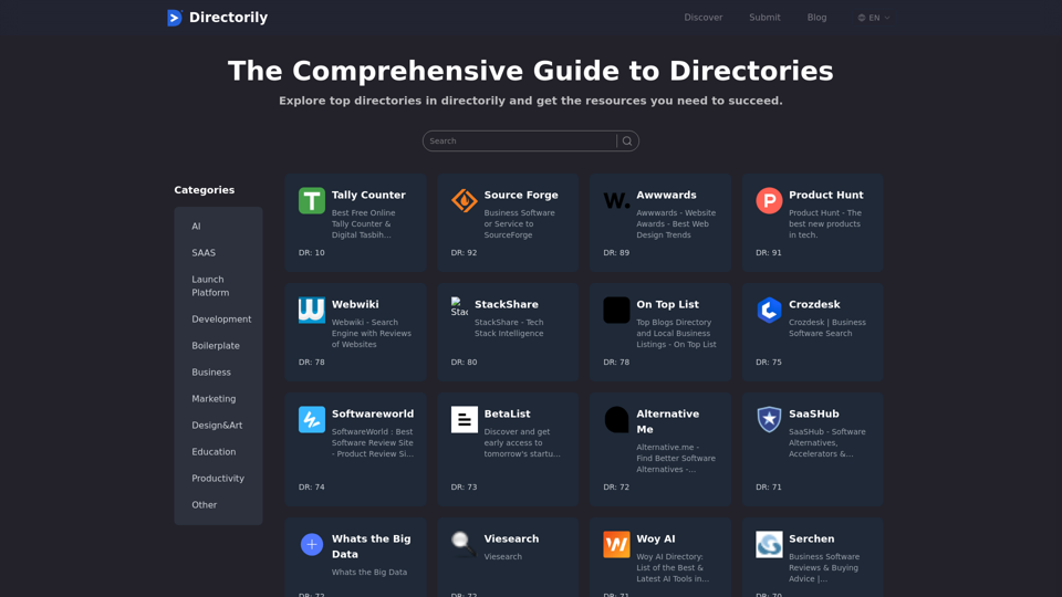 Directorily | The Comprehensive Guide to Online Directories