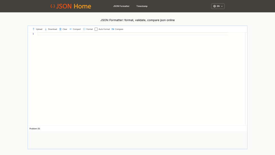 Format, validate, compare json online | jsonhome.com