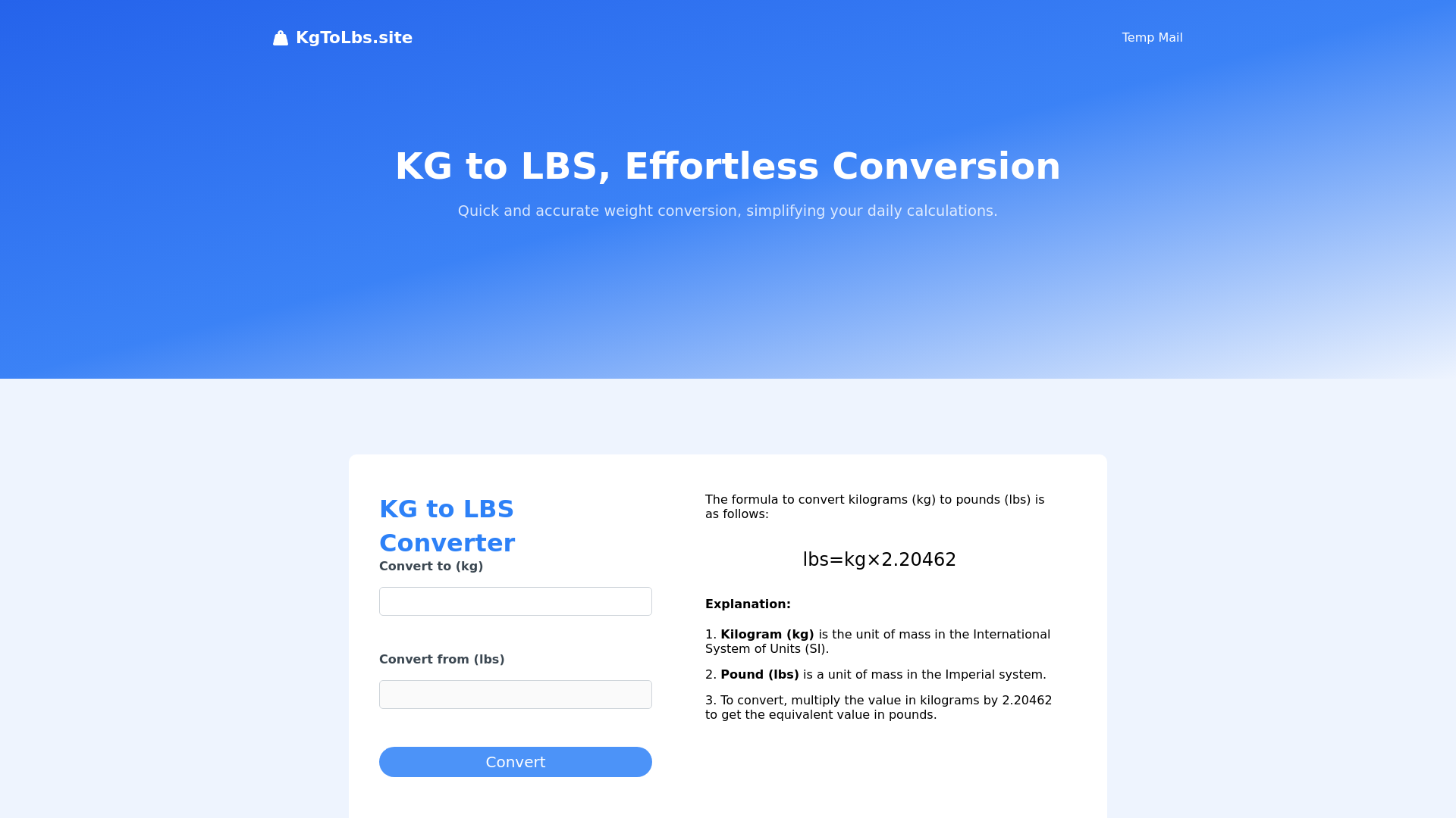 kilogram to pound Converter