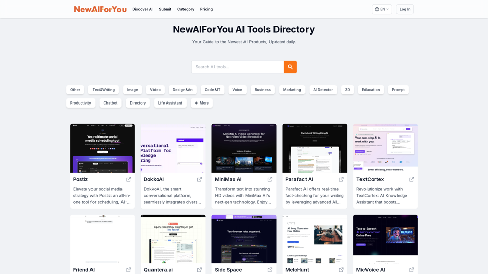 NewAIForYou: 2024's Daily Updated Best AI Tools Directory