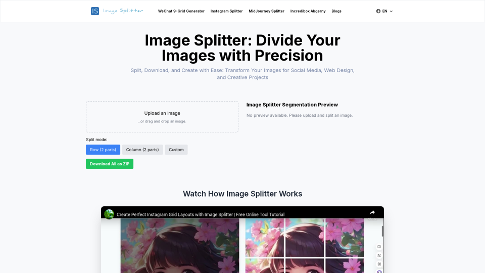 Effortless Image Splitting Tool for Creative Projects