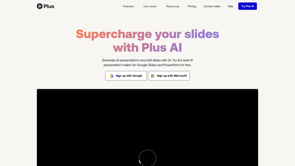 Plus AI presentation maker | Supercharge your slides with Plus AI