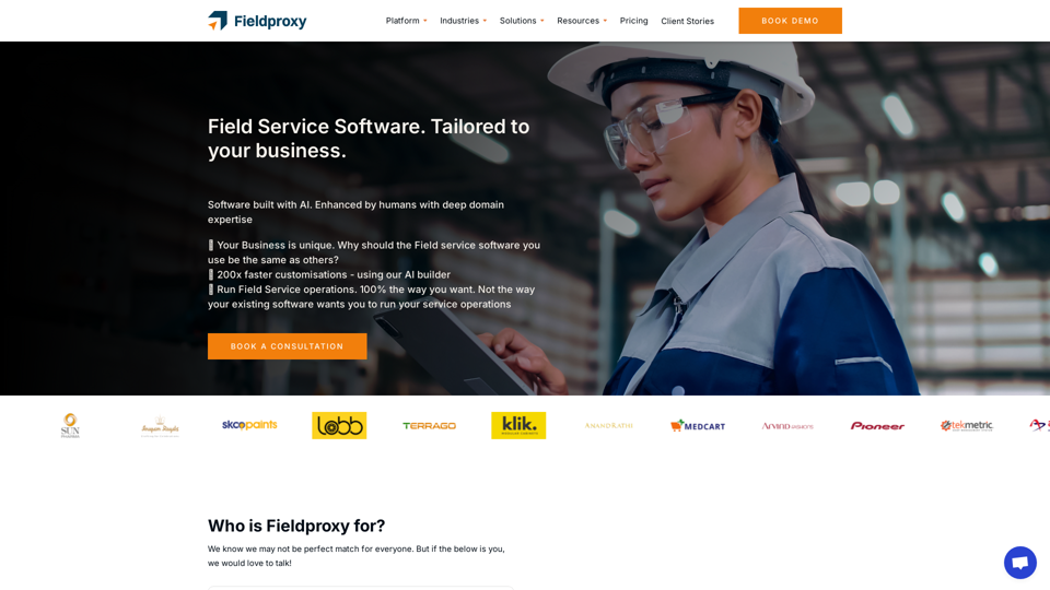 AI Powered FSM Software | Fieldproxy