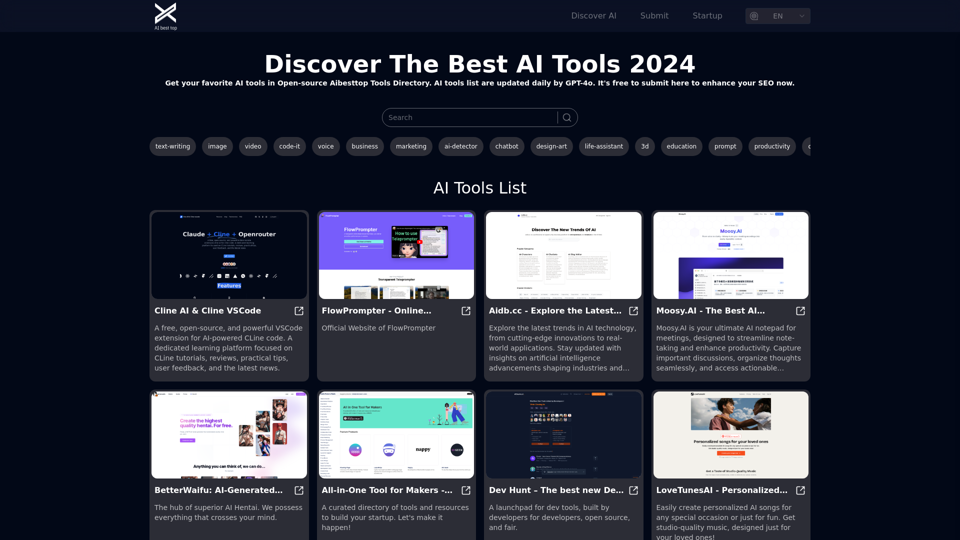 Get your best AI Tools | Open-source Aibesttop Tools Directory