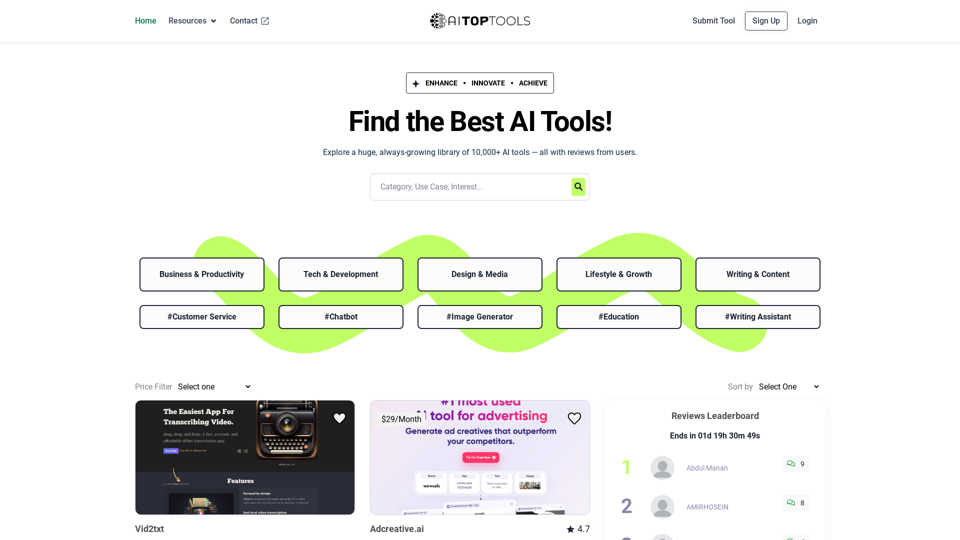 AITopTools | AI Tools Directory | AI Tools Updated Daily