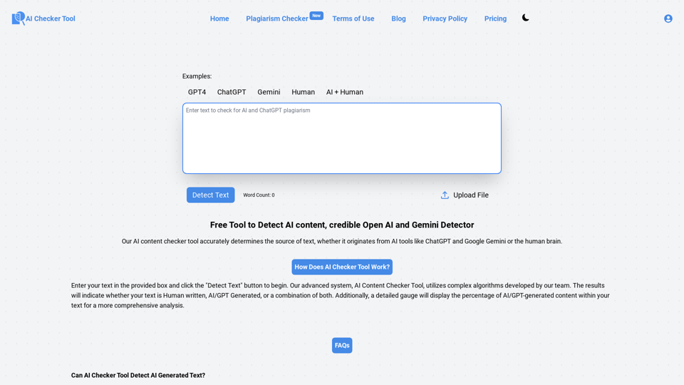 AI Checker - AI Checker Free Tool And AI Plagiarism Detector