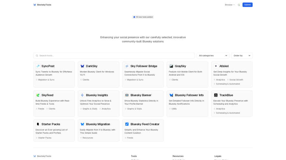 The ultimate directory for Best Bluesky Tools | BestskyTools