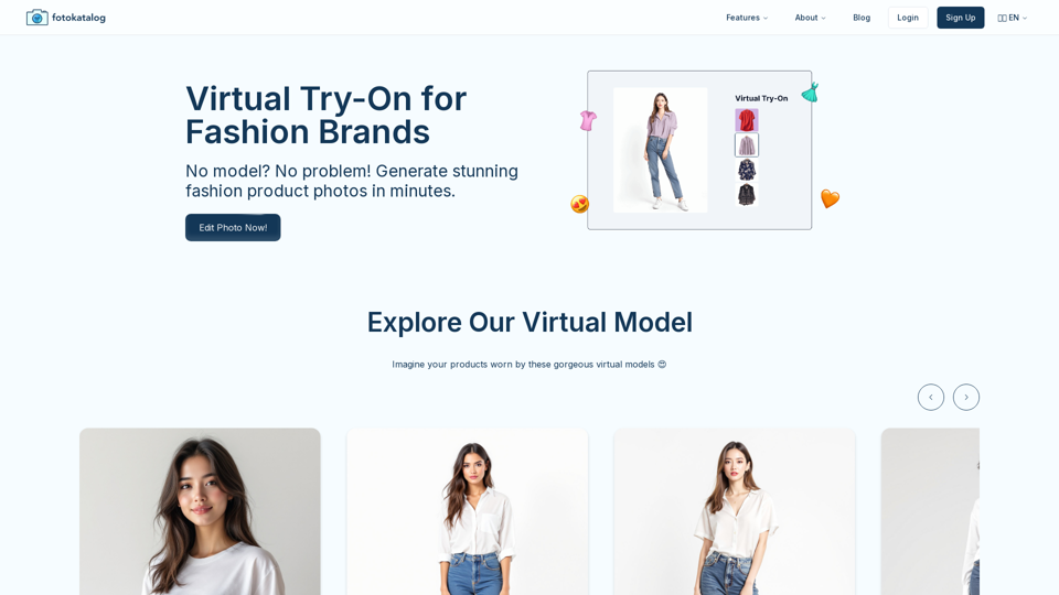 Virtual Try-On features on fotokatalog - Level-Up Your Fashion Brands!