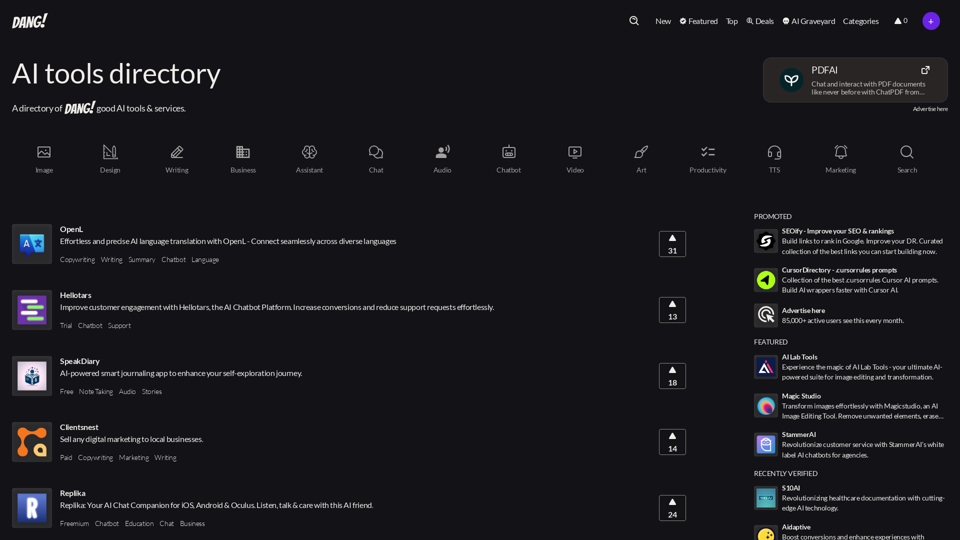 AI Tools Directory | Dang.ai