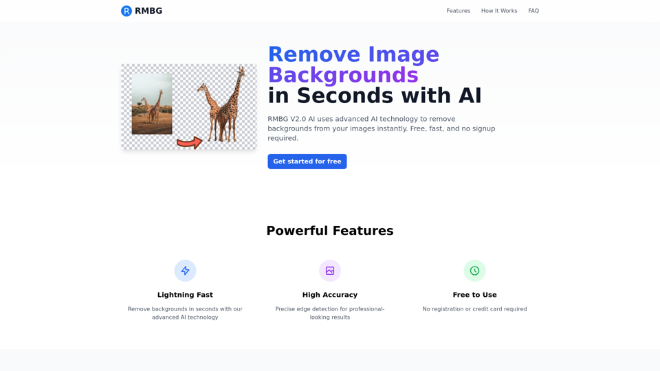 RMBG AI - Free Online AI Image Background Remover