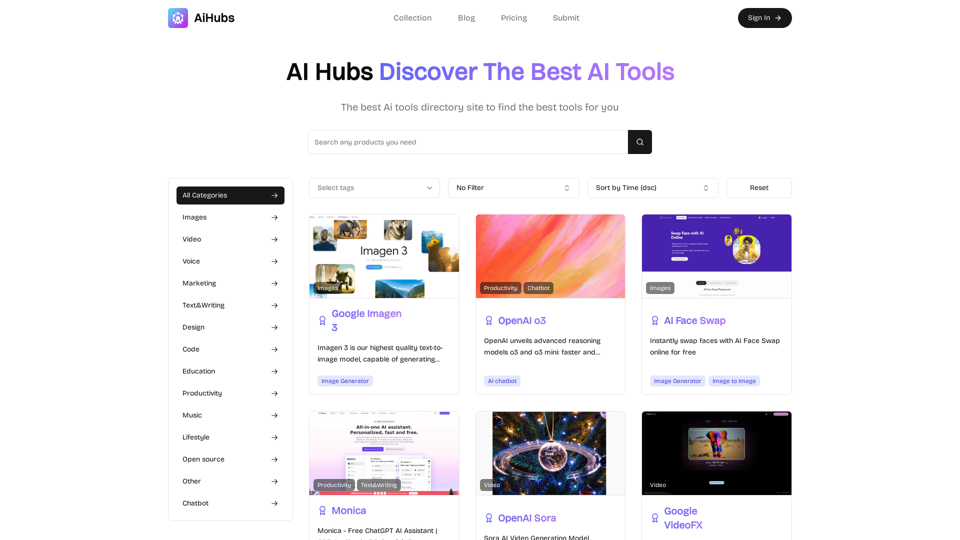 AiHubs - Discover The Best AI Tools