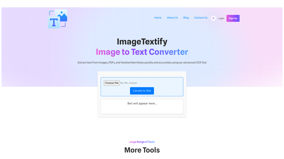 Image to Text Converter (Free) - ImageTextify