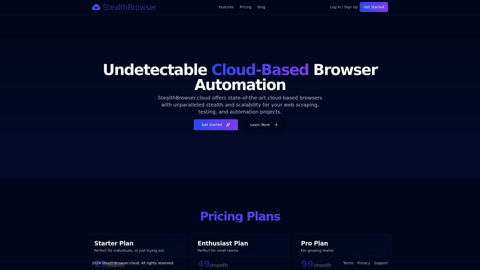 StealthBrowser - Undetectable Cloud Browser Automation