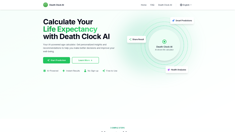 Death Clock AI | Free Online AI Life expectancy Calculator