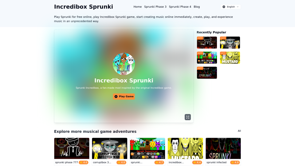 Incredibox Sprunki: Free online music modular game