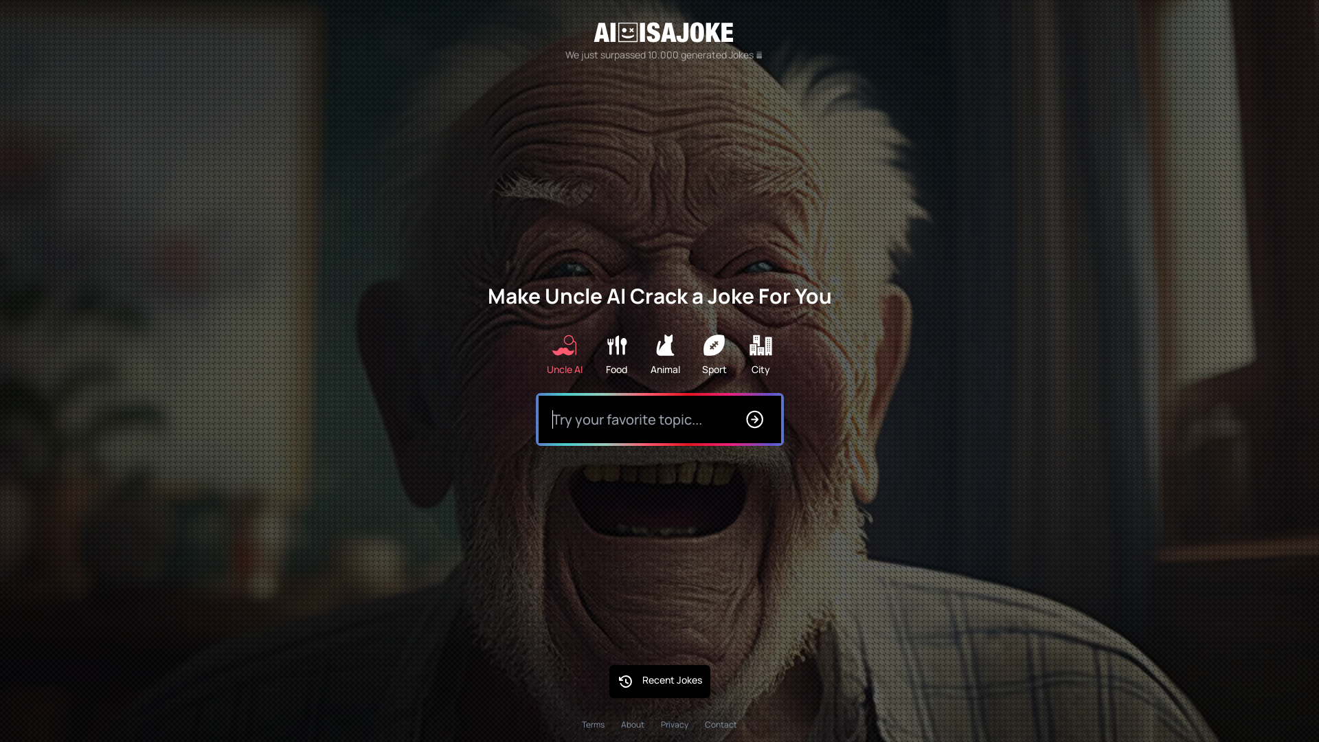 Uncle A.I.にジョークを言わせよう screenshot