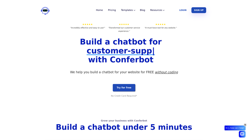 Conferbot - A Simple No-Code Chatbot Builder