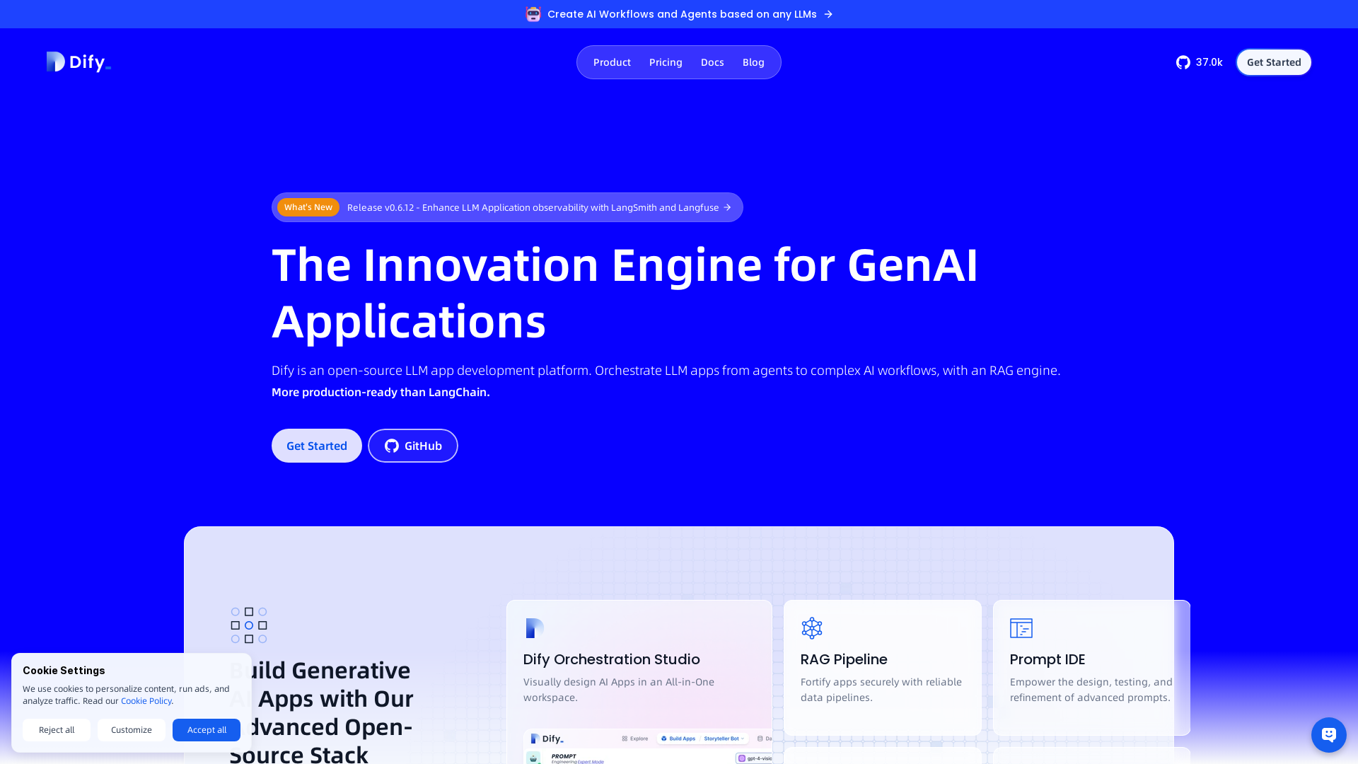 Dify.AI · The Innovation Engine for Generative AI Applications screenshot