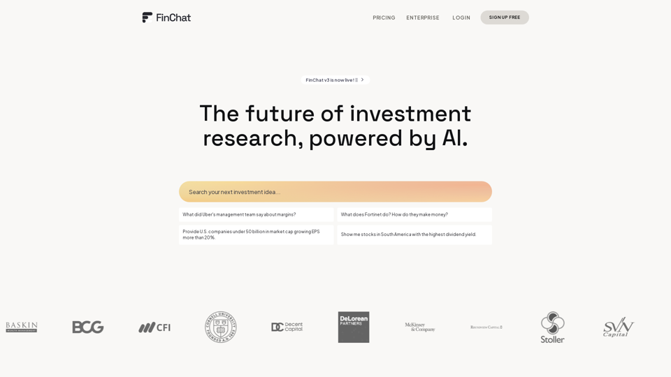 The Complete AI Powered Stock Research Platform screenshot