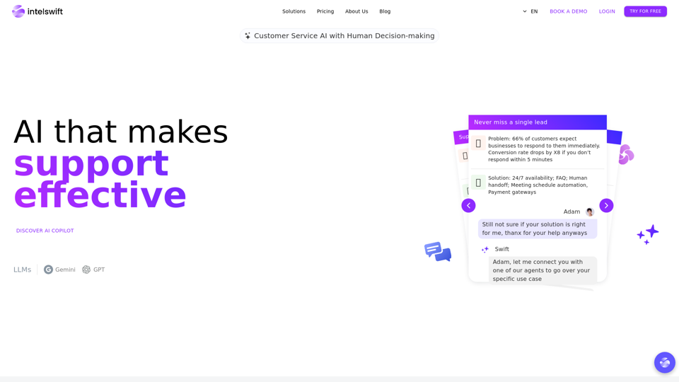 IntelSwift screenshot