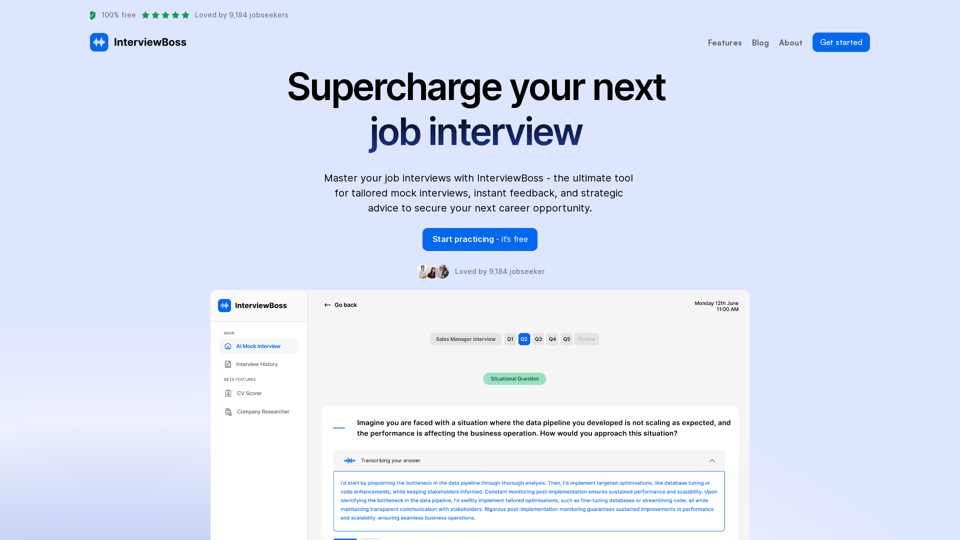 InterviewBoss: Ace Your Next Job Interview | AI-Powered Prep Tool