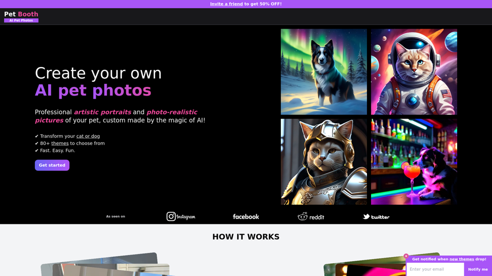 AI Pet Portraits and Photos of your cat or dog - Pet Booth