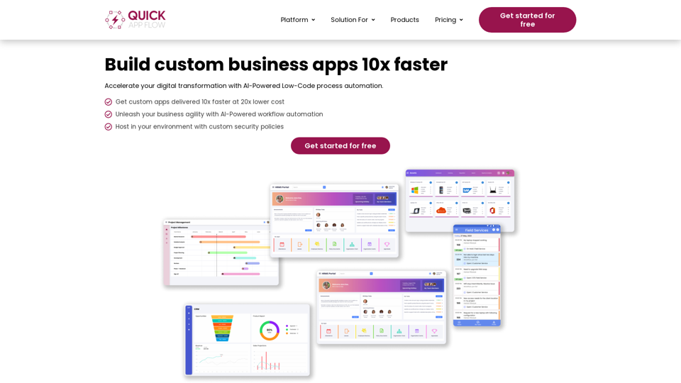 Build custom enterprise applications faster than ever before screenshot