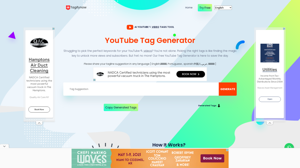 YouTube Tag Generator | Youtube Hashtag Generator - FREE