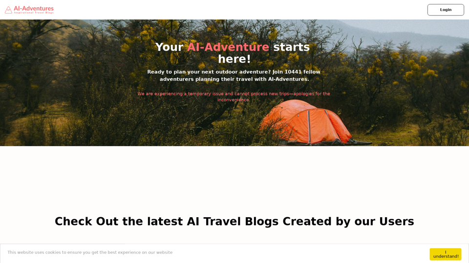 AI-Adventures | Your #1 Chat-GPT based travel planner