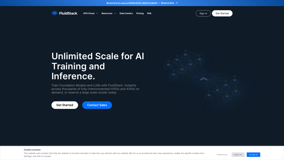 FluidStack: Leading GPU Cloud for AI & LLM Training