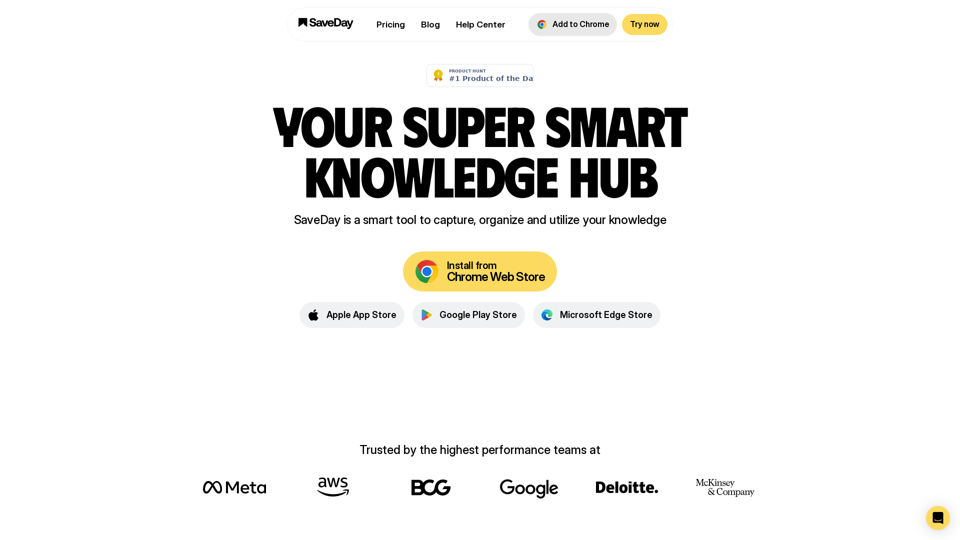 SaveDay - Your Super Smart Knowledge Hub