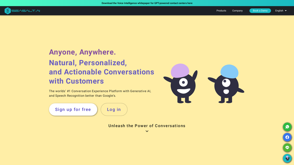 Seasalt.ai - Anyone, Anywhere. Natural, Personalized, and Actionable Conversations with Customers