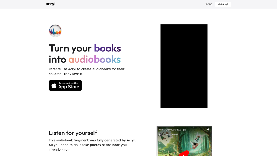 Acryl - valuable audiobooks for kids