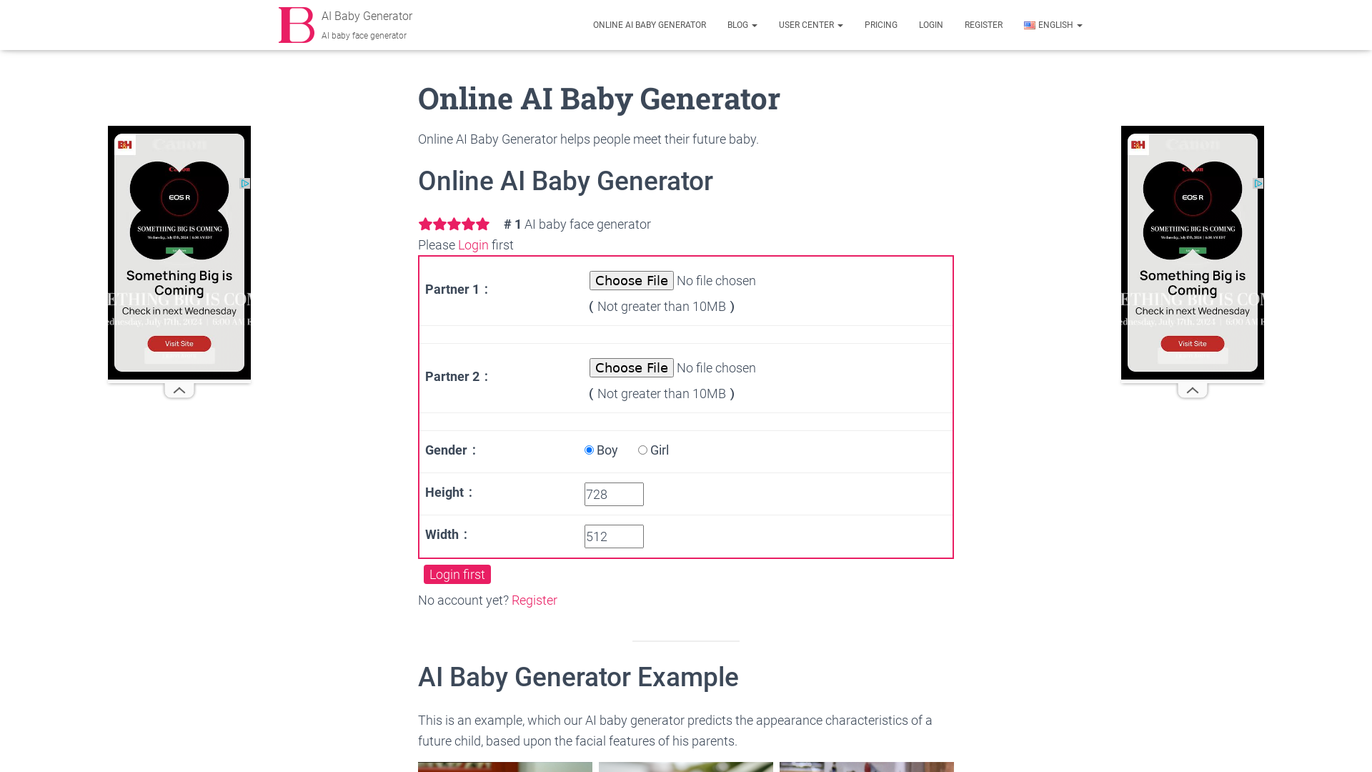 Online AI Baby Generator
