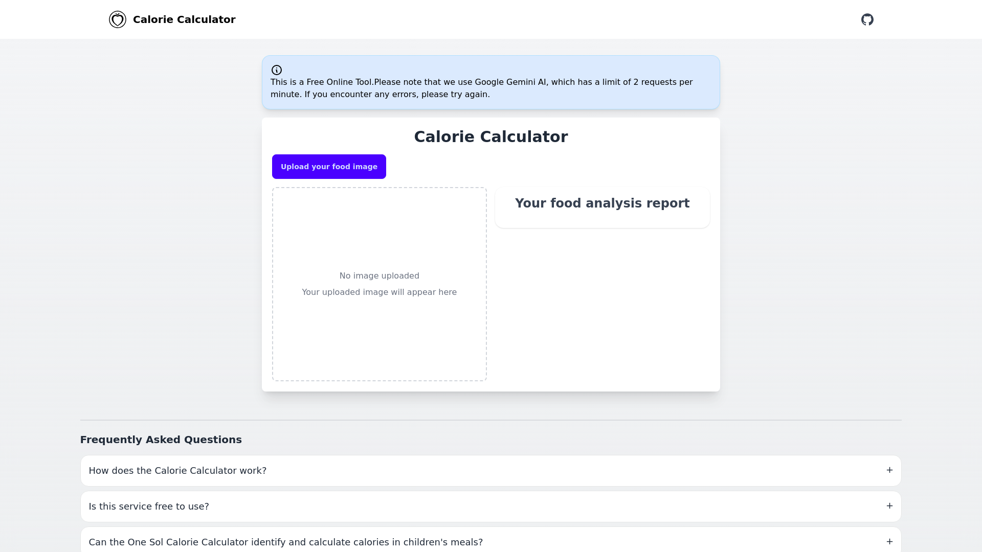 AI Calorie Calculator