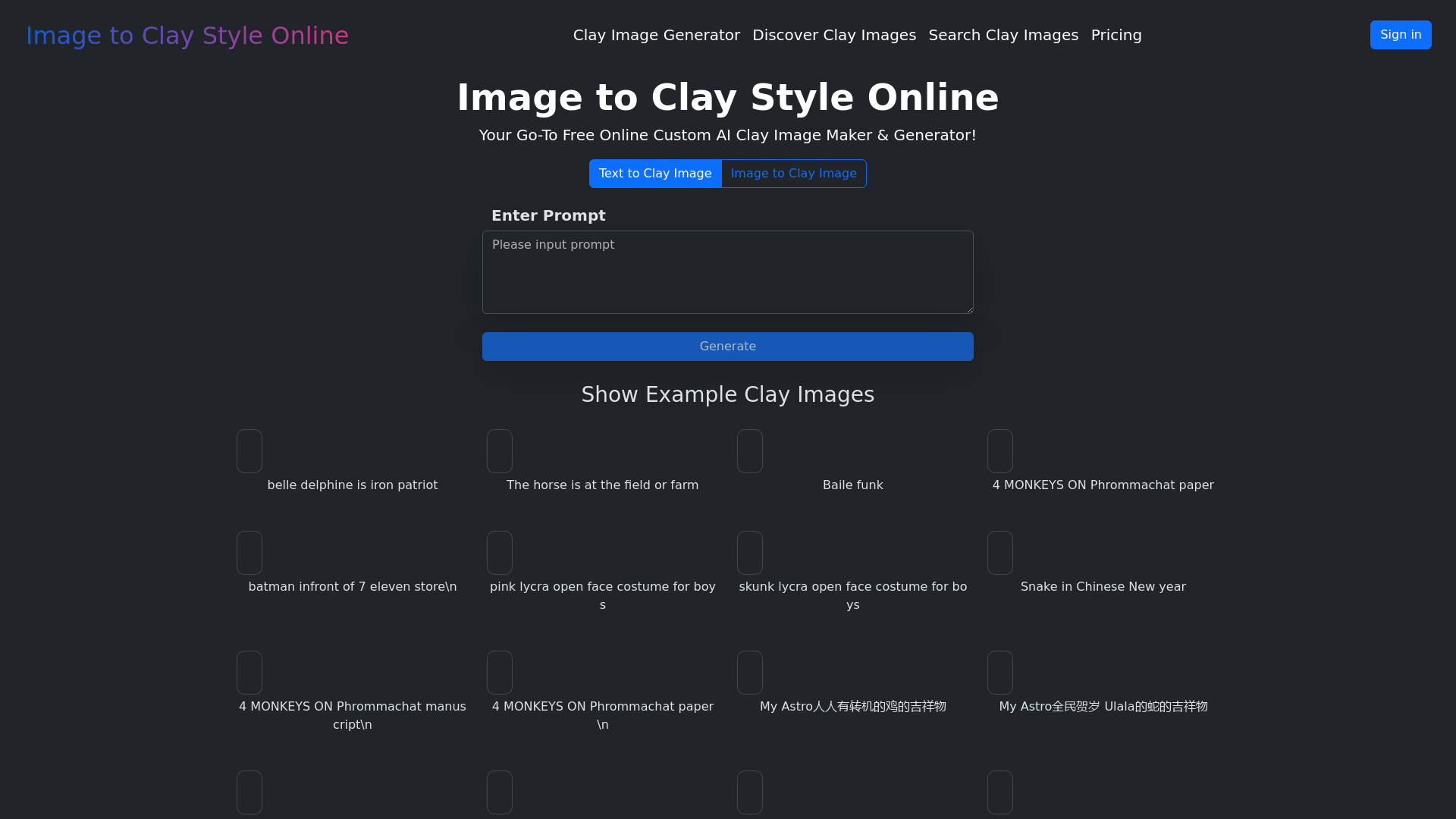 Image to Clay Style Online
