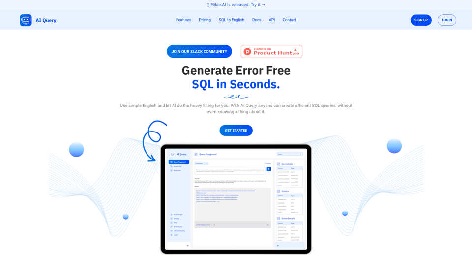 Generate SQL Queries with AI in Seconds | AI Query