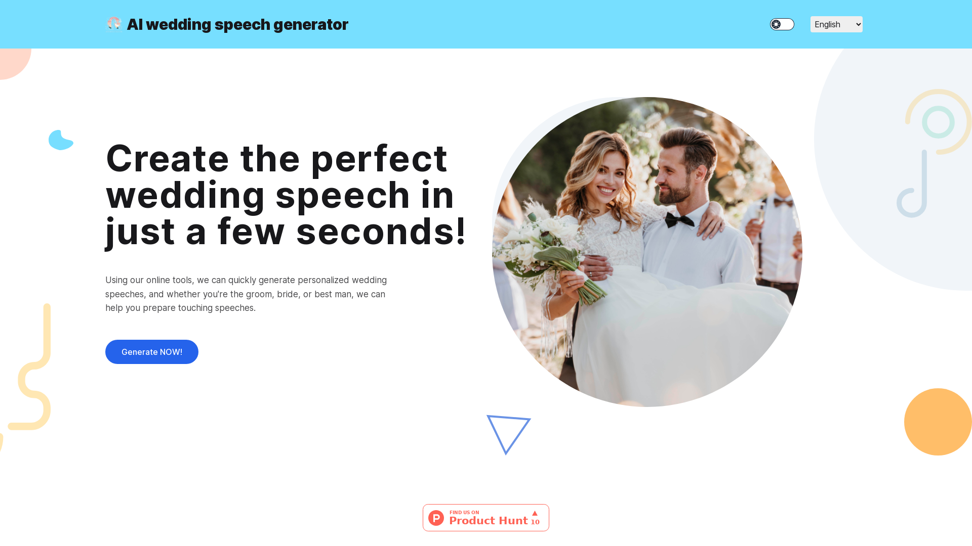 AI wedding speech generator