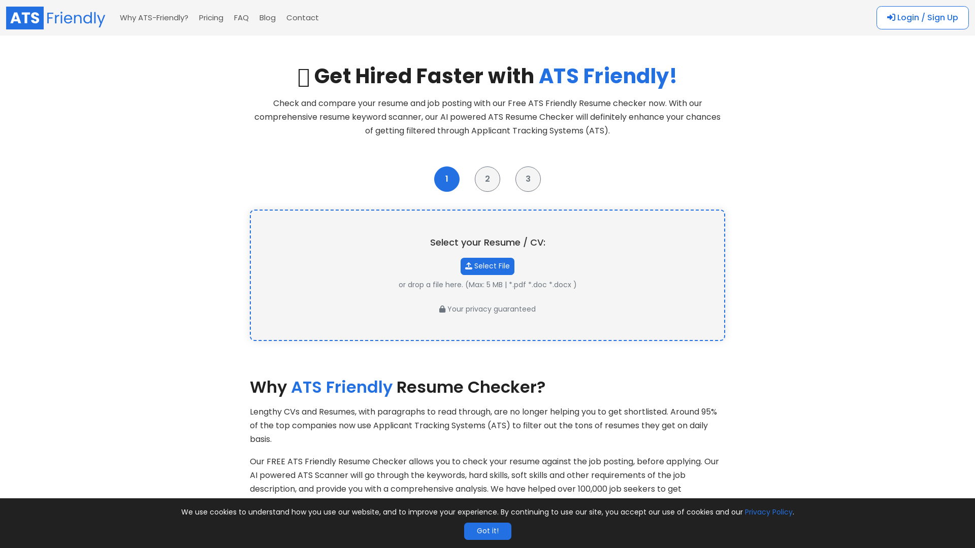 Free ATS Friendly Resume Checker
