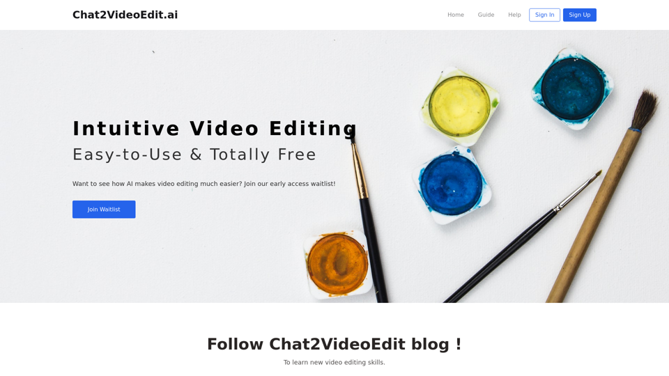 Chat2VideoEdit: Best Free Video Editing Software No Watermark