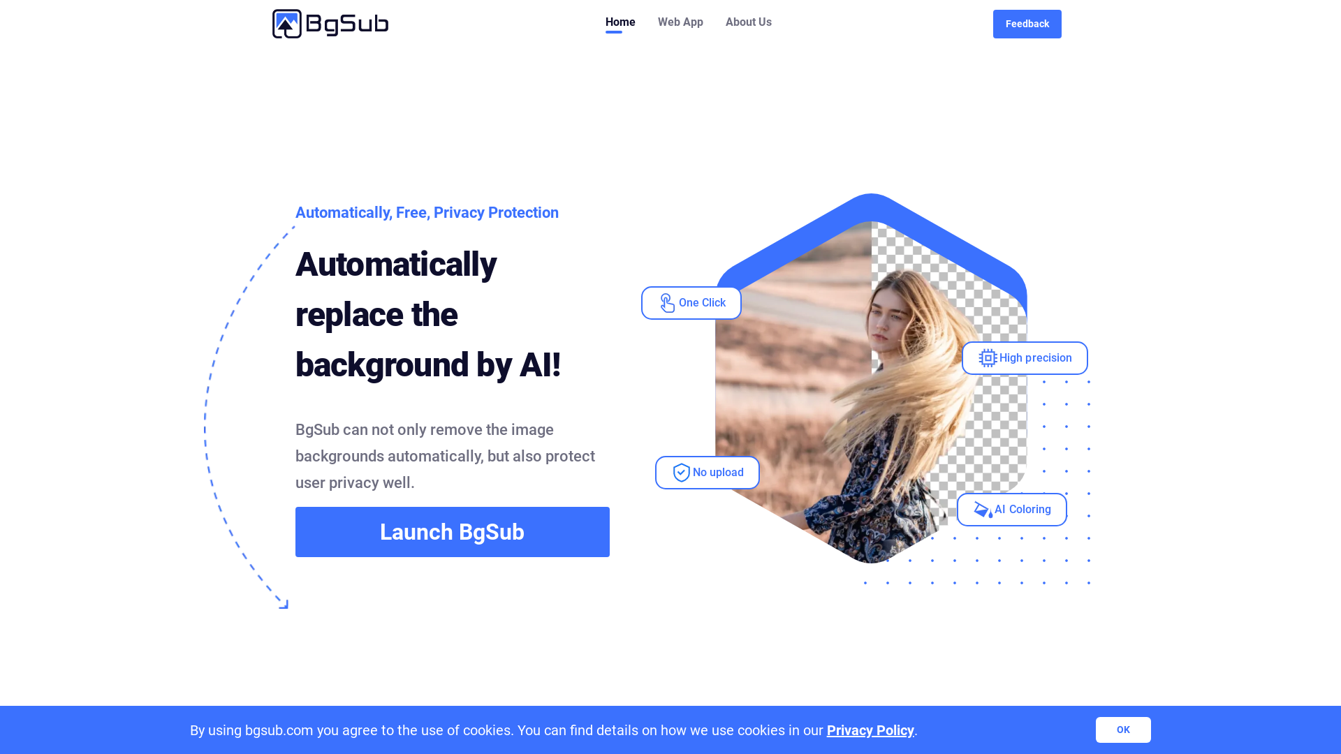 Remove or replace image background without upload image