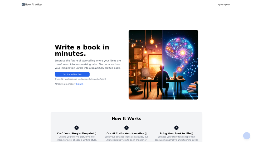 BookAIWriter.com - Revolutionize Your Writing with AI | Create Books & Stunning Covers Effortlessly